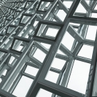 Glazen pui bij Harpa Reykjavik