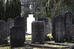 Vervallen graven op begraafplaats Landscroon in Weesp